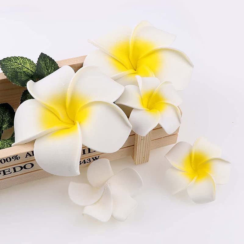 Amazon | Jinmoioy プルメリア 造花 花のみ ハンドメイド DIY用品